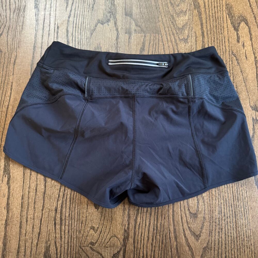 Athleta Womens Solid Black Athletic Running Shorts with Liner Size Medium - Picture 2 of 9